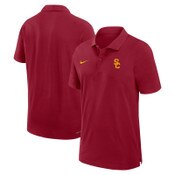 USC Trojans Men's Nike Cardinal SC Interlock Dri-FIT Coaches Woven Polo